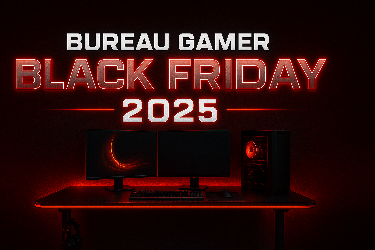 Black friday Month 2025 sur bureau gamer, des promos jusqu'à -40% sur des bureaux gamer et télétravail de qualité ! les meilleurs prix de l'année